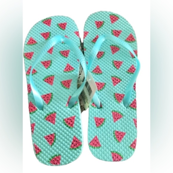 Shoes - 🍉Blue Watermelon 🍉 Beach / Pool FLIP FLOPS NWT🏷
